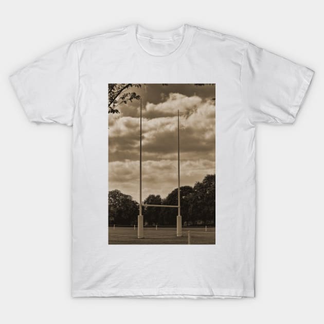 Rugby goal post at Rugby School T-Shirt by avrilharris